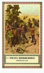 Xsa-98-47 Vita di S. San GIOVANNI BOSCO PADRONE DEI CUORI Santino Holy card